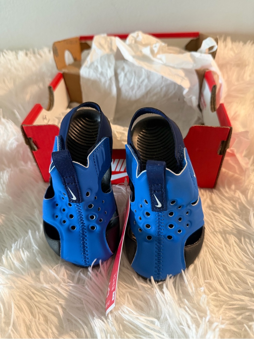 Nike SUNRAY Protect 2 Kids Blue and Black Water Sandals
